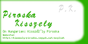piroska kisszely business card